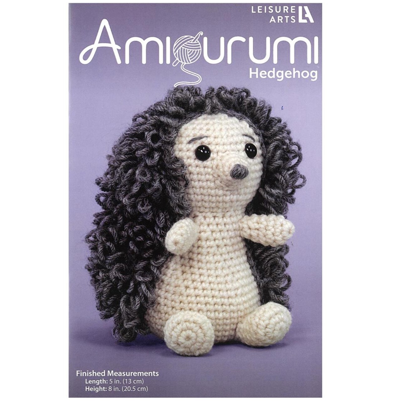 Leisure Arts Crochet Kit Amigurumi Hedgehog - DIY Crochet Animal Kit with Yarn, Hook, Needle, and Safety Eyes, Fun Amigurumi Kit for Adults, and Beginners
